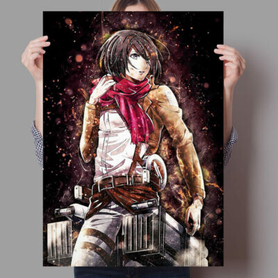 Poster Kanavace AOT Mikasa